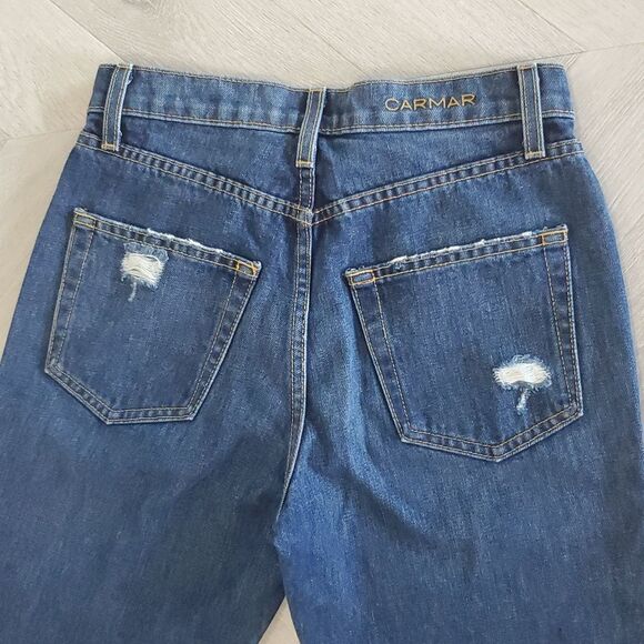 Carmar Chara Emelia Jean Cropped 100% Cotton, Relaxed Fit Straight Leg, SIZE 25 - Picture 9 of 10